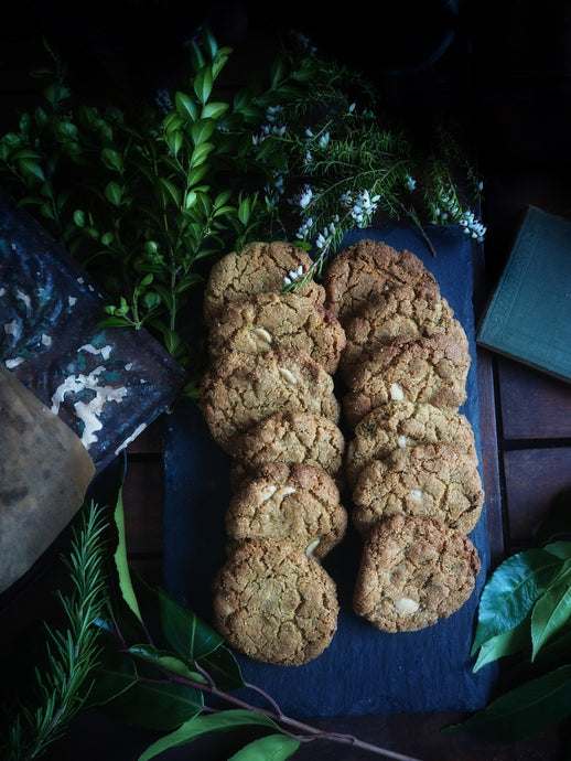 Nine Teacups Bakery Gluten Free and Vegan Matcha, Lemon & White Chocolate Cookies